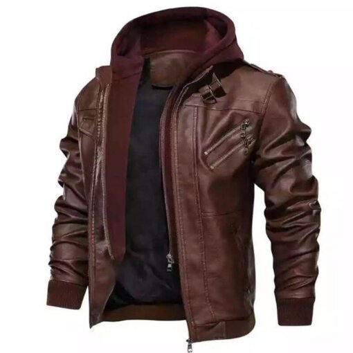 2022 New Men Leather Jackets PU Dukancha