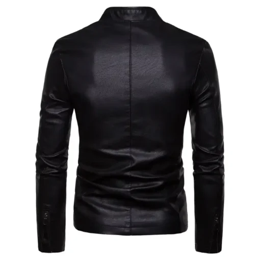 Faux Leather Men s Jacket Slim Fit and Perfect for Spring and Autumn Motorcycle Clothes Affordable.jpg Q90.jpg 5 Dukancha