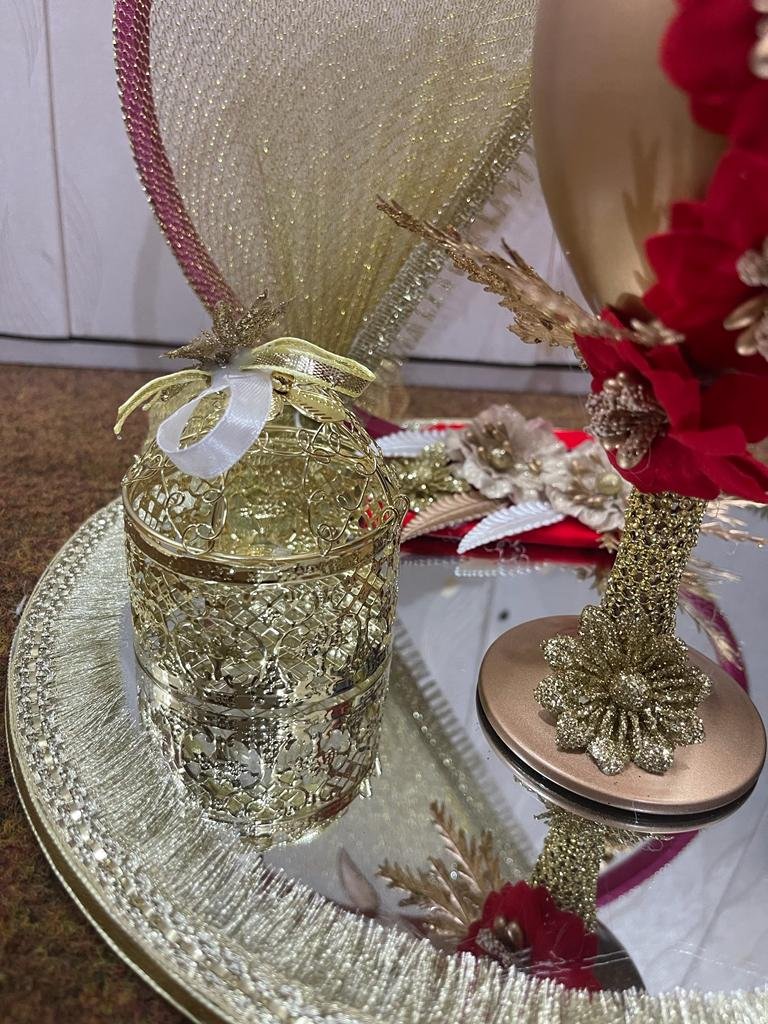 Gold Decorative Glass, Doodh Pilai Glass, Wedding Decor, Wedding Glass,  Shaadi Decor, Indian Wedding, Mehndi Decor, Gift, Muslim Wedding 