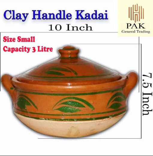 Clay handle kadai 1 logo Dukancha