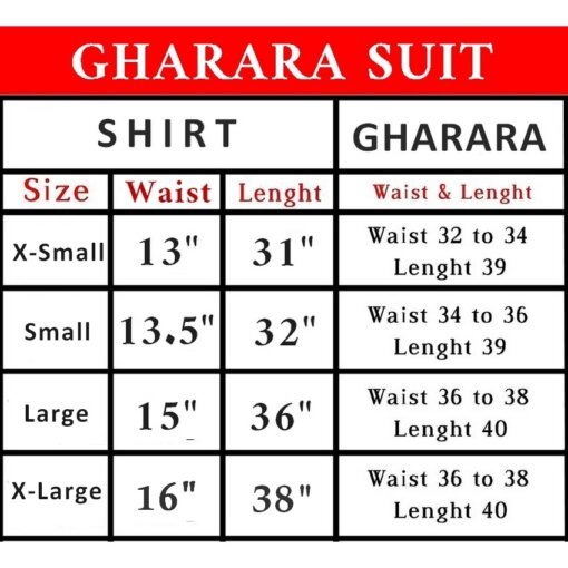 GHARARA SUIT CHART2 Dukancha